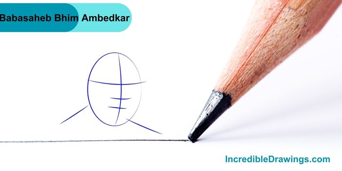 How to draw Babasaheb Bhim Ambedkar face step by step