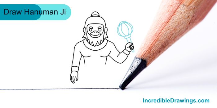 How to Draw Cute Hanuman Ji Step by Step for Kids