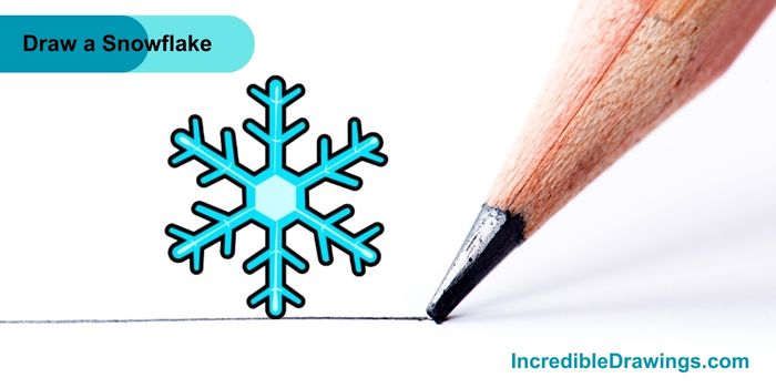 How to Draw a Snowflake Step By Step