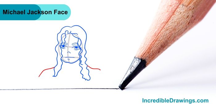 How to draw Michael Jackson Face step by step