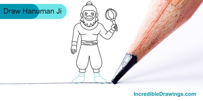 How to Draw Cute Hanuman Ji Step by Step for Kids