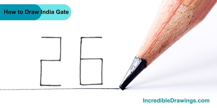 How to Draw INDIA Gate Step By Step