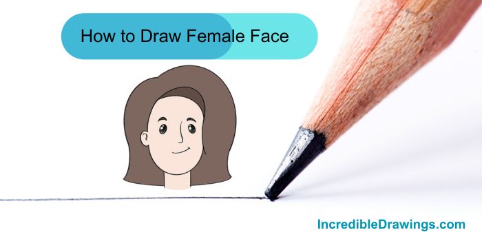 How to draw Female face step by step