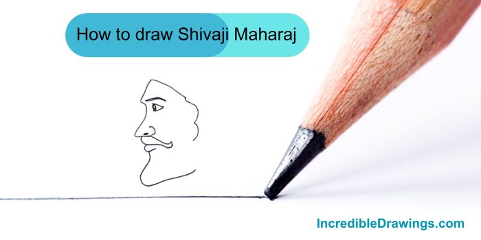 How to draw Shivaji Maharaj face step by step