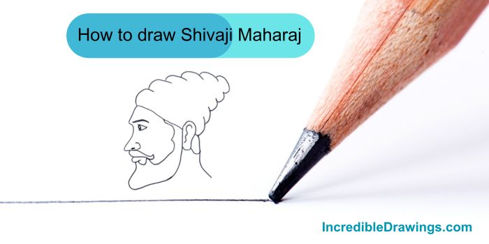 How to draw Shivaji Maharaj face step by step