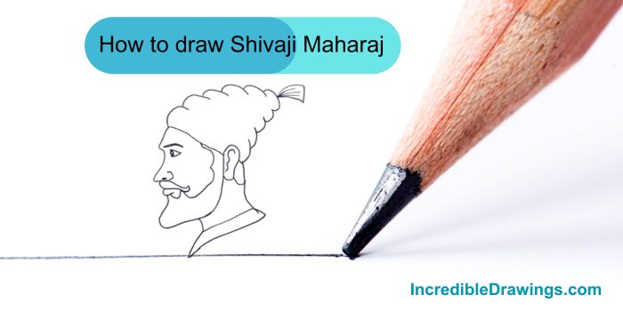 How to draw Shivaji Maharaj face step by step