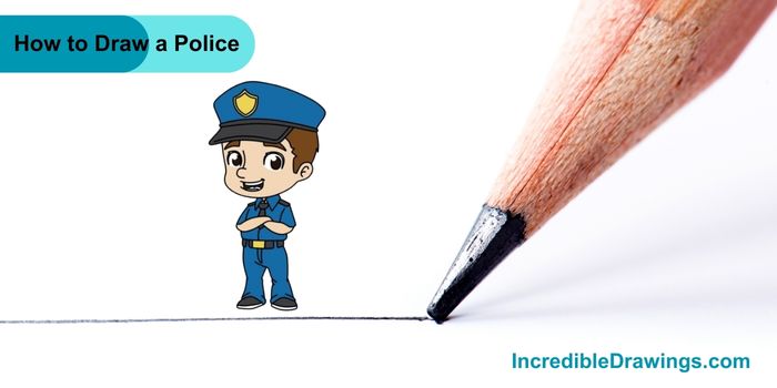 How to draw Policeman step by step