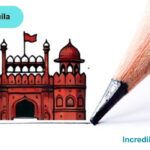 How to draw "Red Fort-Lal Quila" step by step