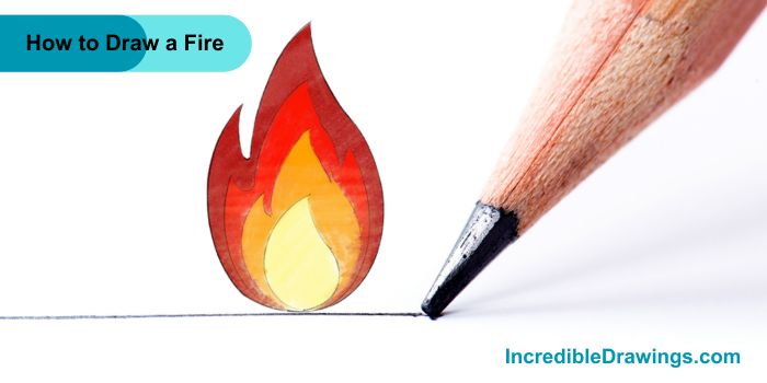 How to Draw Fire Step By Step