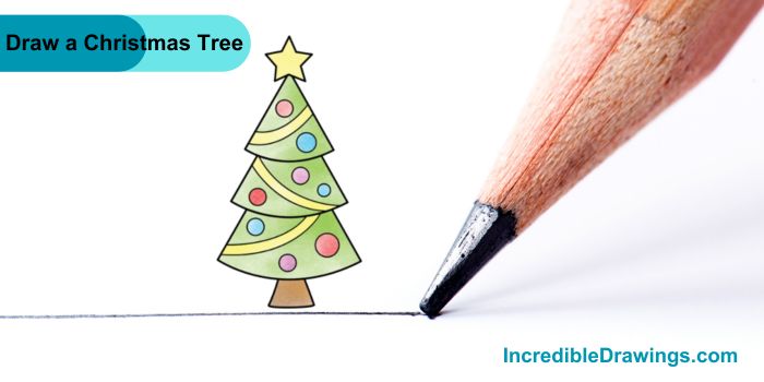 How to Draw a Christmas Tree Step by Step