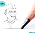 How to draw Pandit Jawaharlal Nehru Face step by step