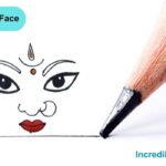 How to Draw Durga Mata Face step by step