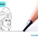 How to draw "King Ashoka the Great" Face Step By Step