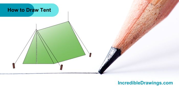 How to Draw a Tent Step By Step