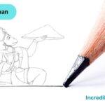 How to Draw "Lord Hanuman Flying with sanjeevi mountain" step by step