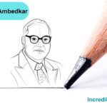 How to draw Babasaheb Bhim Ambedkar face step by step