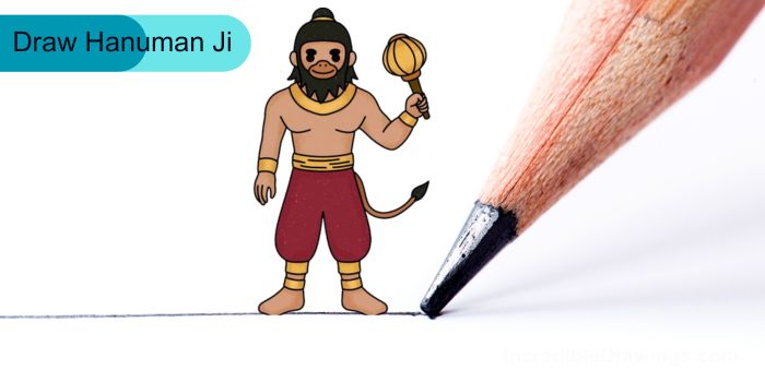 How to Draw Cute Hanuman Ji Step by Step for Kids