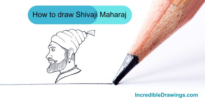 How to draw Shivaji Maharaj face step by step